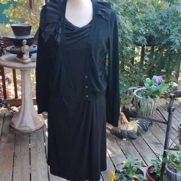 Simply Vera Vera Wang Black Dress and Sweater - Picture 1 of 15
